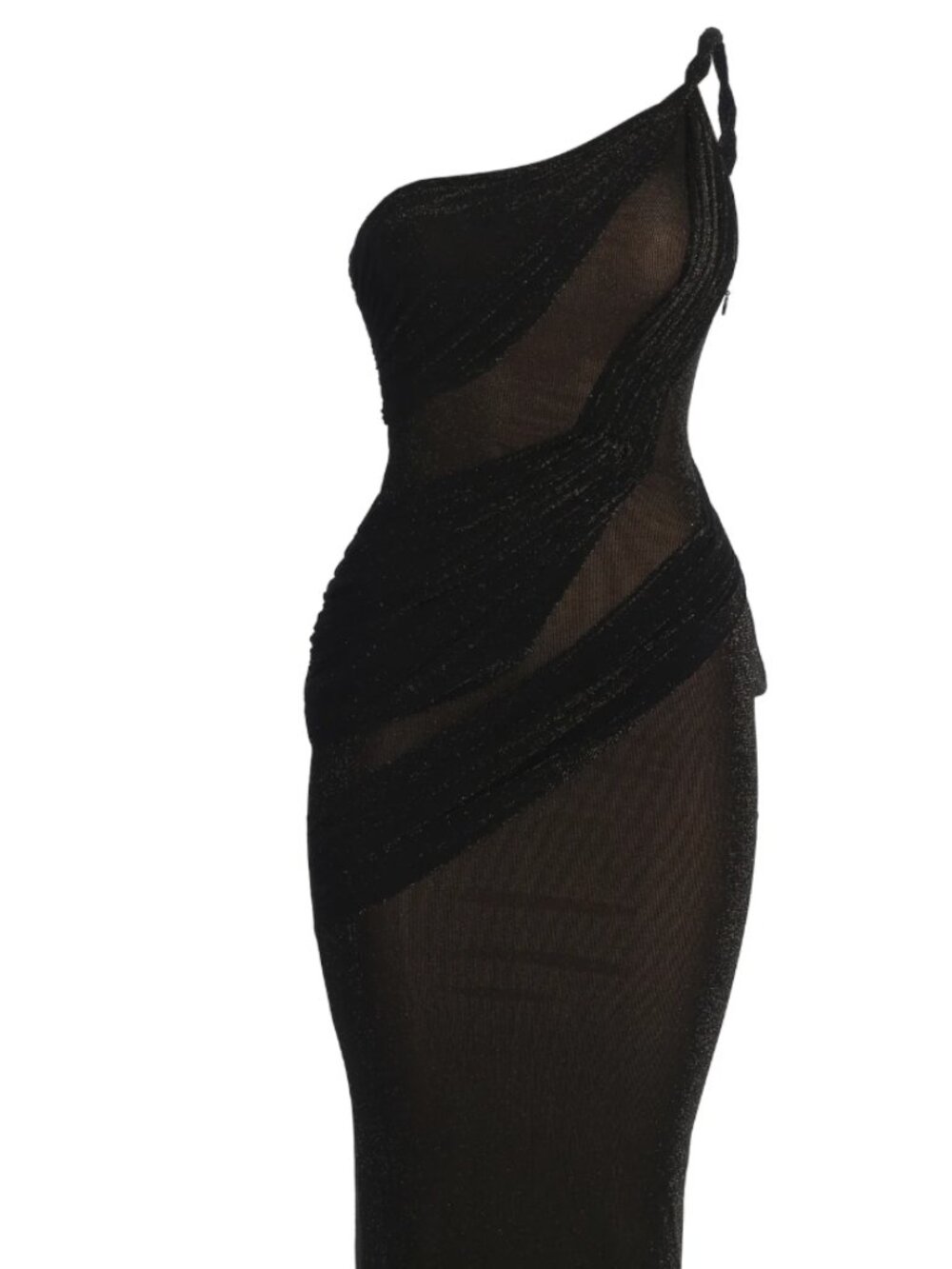 Black Alari One Shoulder Maxi Dress